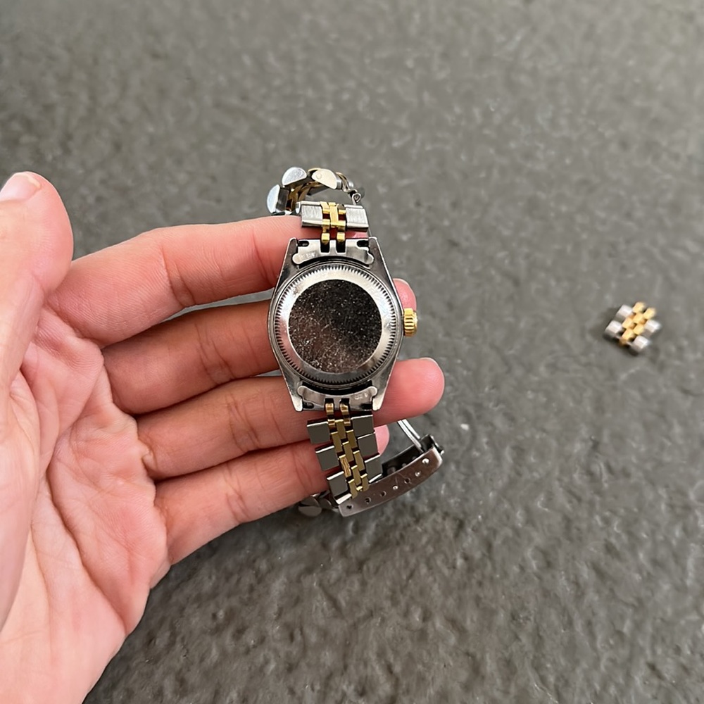 Rolex Ladies Datejust 26 with Diamond Dial Fluted Bezel Jubilee Steel & Gold - Picture 11 of 13